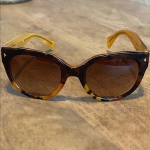 Prada Cat-Eye Sunglasses, Tortoise/Gold ✨